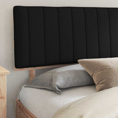 Bedframe met Gevoerd Hoofdgedeelte Zwart 200 x 200 cm