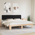 Bedframe massief grenenhout 200x200 cm zwart