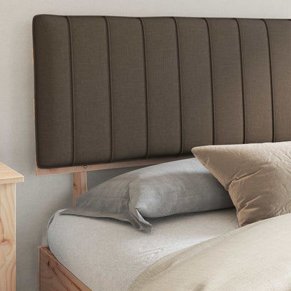 Bedframe met Gevoerd Hoofdgedeelte Taupe 200 x 200 cm