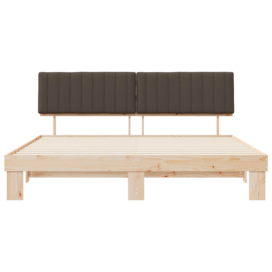 Bedframe met Gevoerd Hoofdgedeelte Taupe 200 x 200 cm