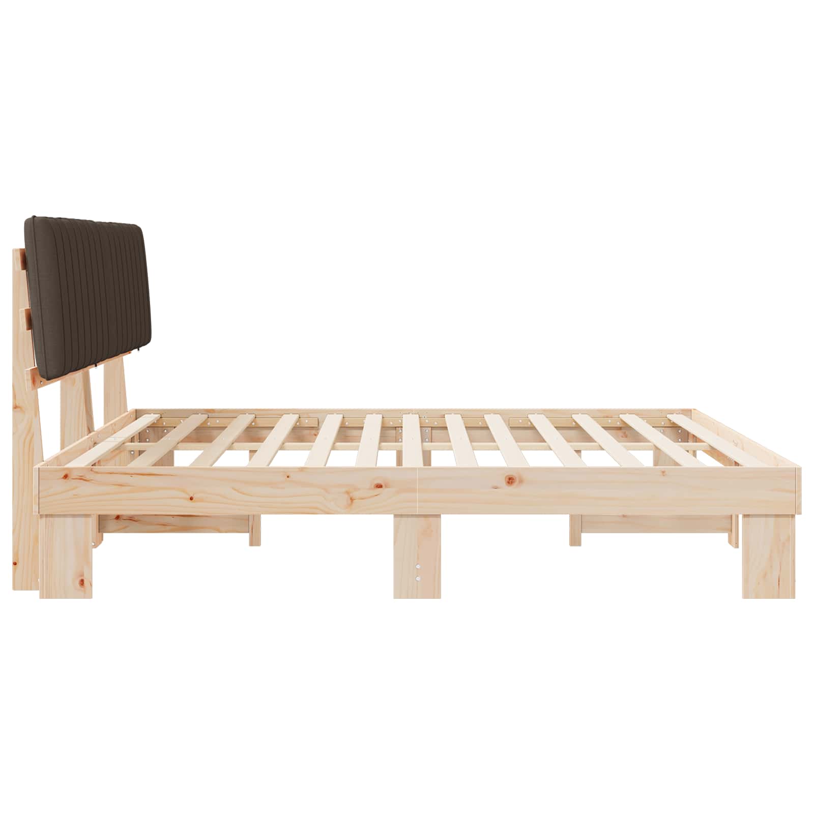 Bedframe met Gevoerd Hoofdgedeelte Taupe 200 x 200 cm