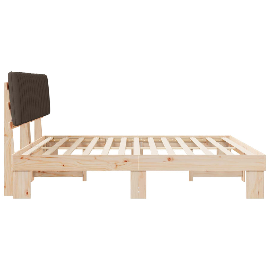 Bedframe met Gevoerd Hoofdgedeelte Taupe 200 x 200 cm