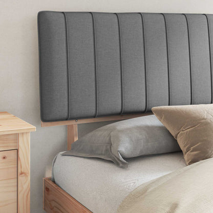 Bedframe met Gevoerd Hoofdgedeelte Lichtgrijs 180 x 200 cm