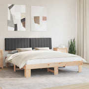 Bedframe 180x200 cm massief grenenhout donkergrijs