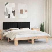 Bedframe 180x200 cm massief grenenhout zwart