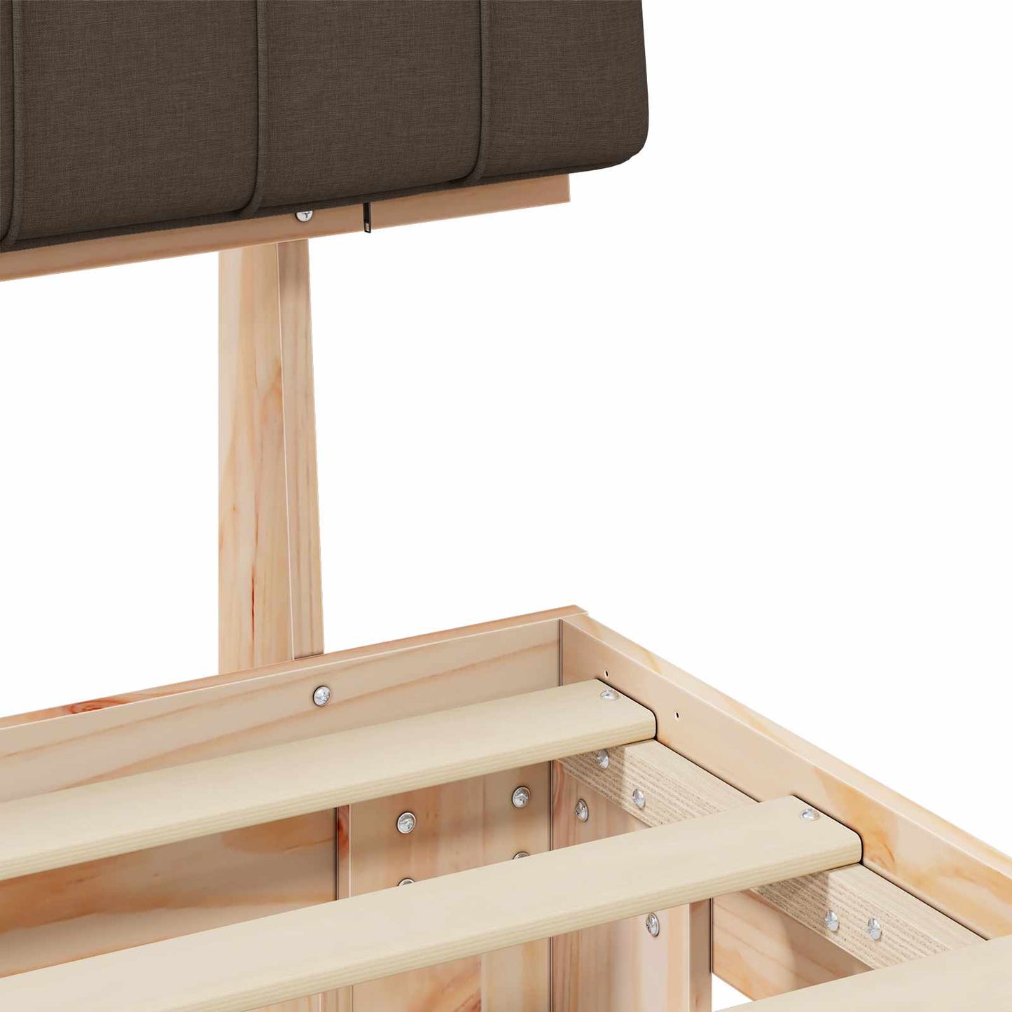 Bedframe met Gevoerd Hoofdgedeelte Taupe 180 x 200 cm
