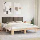 Bedframe massief grenenhout taupe 180x200 cm
