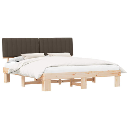 Bedframe met Gevoerd Hoofdgedeelte Taupe 180 x 200 cm