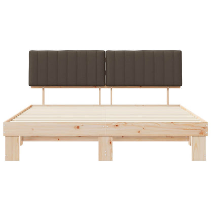 Bedframe met Gevoerd Hoofdgedeelte Taupe 180 x 200 cm