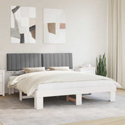 Bedframe 180x200 cm massief grenenhout lichtgrijs