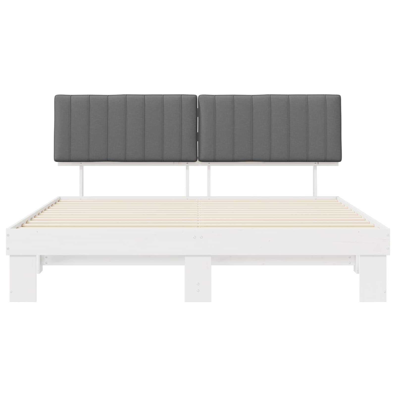 Bedframe met Gevoerd Hoofdgedeelte Lichtgrijs 180 x 200 cm