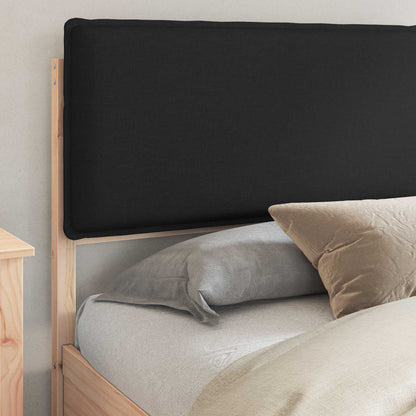 Bedframe met Gevoerd Hoofdgedeelte Zwart 200 x 200 cm
