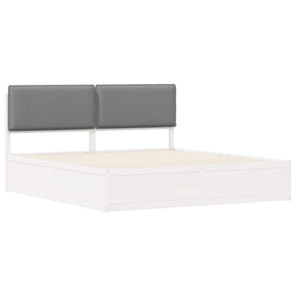 Bedframe met Gevoerd Hoofdgedeelte Lichtgrijs 200 x 200 cm