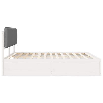 Bedframe met Gevoerd Hoofdgedeelte Lichtgrijs 200 x 200 cm