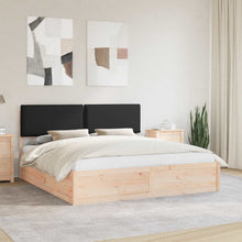Bedframe met Gevoerd Hoofdgedeelte Zwart 180 x 200 cm