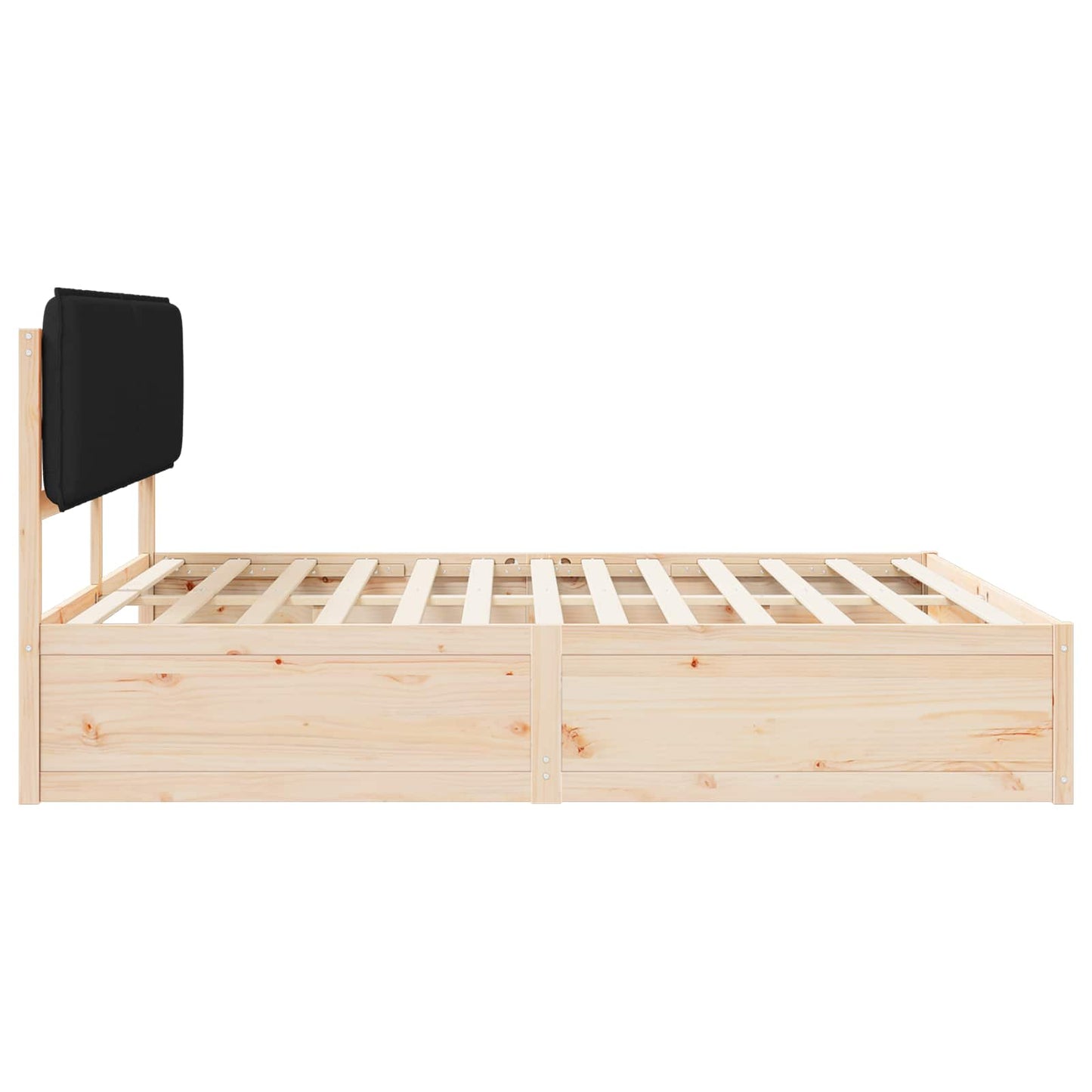 Bedframe met Gevoerd Hoofdgedeelte Zwart 180 x 200 cm