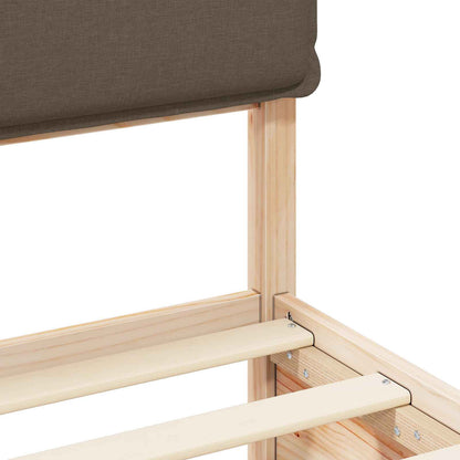 Bedframe met Gevoerd Hoofdgedeelte Taupe 180 x 200 cm