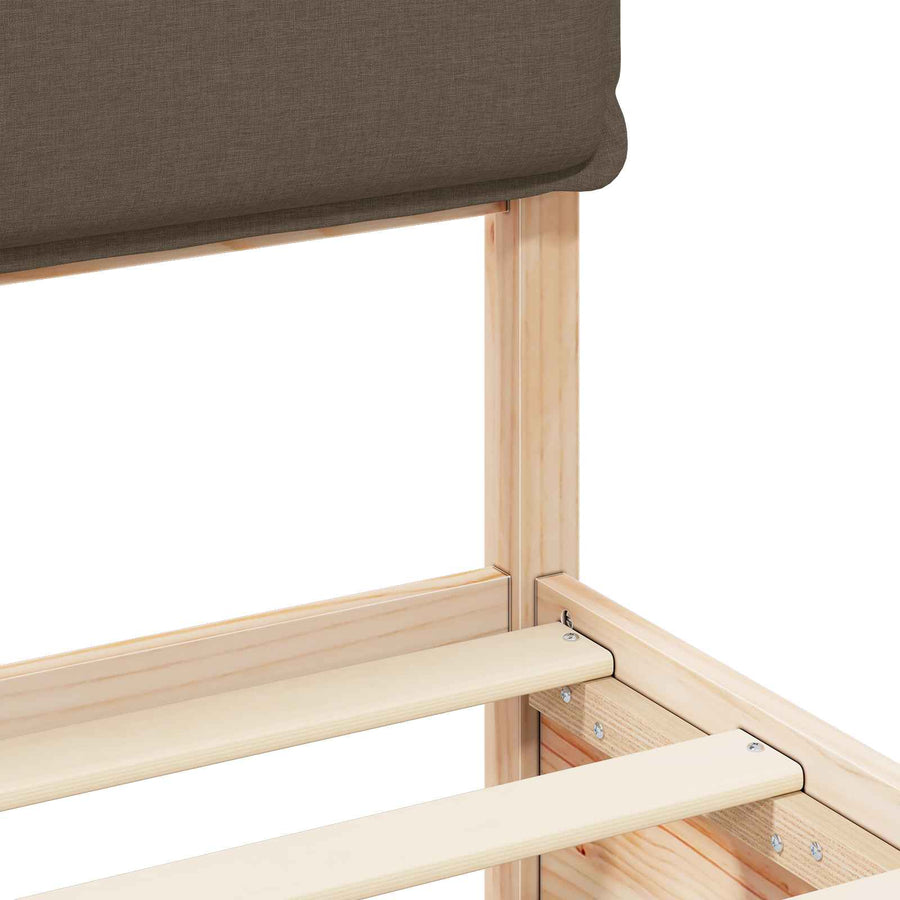 Bedframe met Gevoerd Hoofdgedeelte Taupe 180 x 200 cm