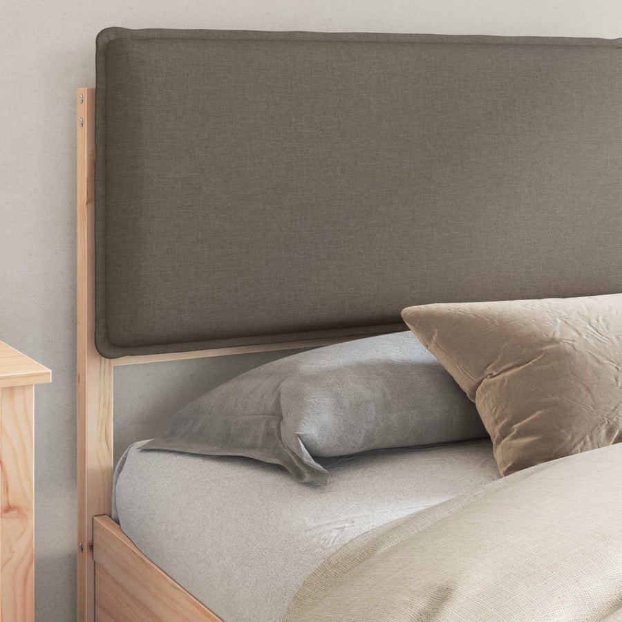 Bedframe met Gevoerd Hoofdgedeelte Taupe 180 x 200 cm