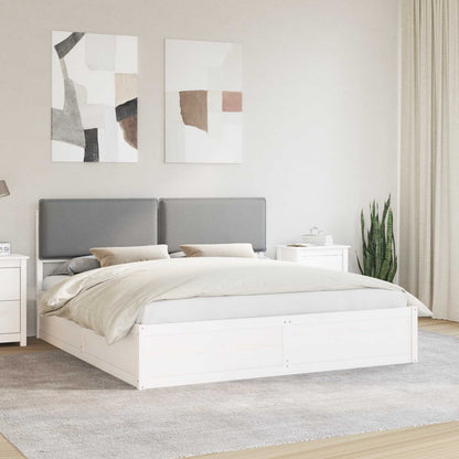 Bedframe met Gevoerd Hoofdgedeelte Lichtgrijs 180 x 200 cm