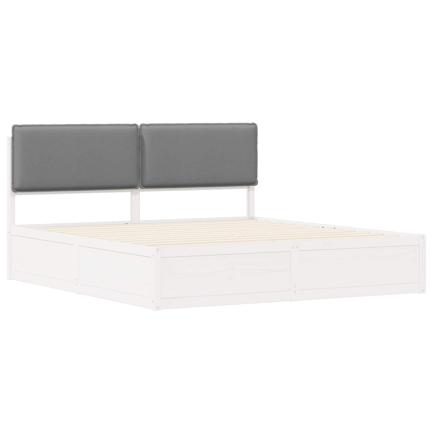 Bedframe met Gevoerd Hoofdgedeelte Lichtgrijs 180 x 200 cm
