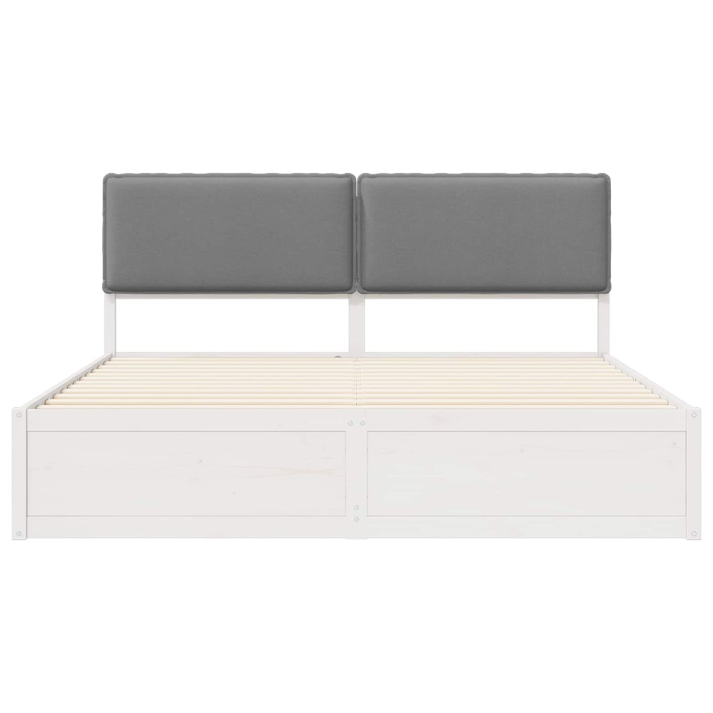 Bedframe met Gevoerd Hoofdgedeelte Lichtgrijs 180 x 200 cm