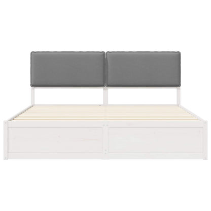 Bedframe met Gevoerd Hoofdgedeelte Lichtgrijs 180 x 200 cm
