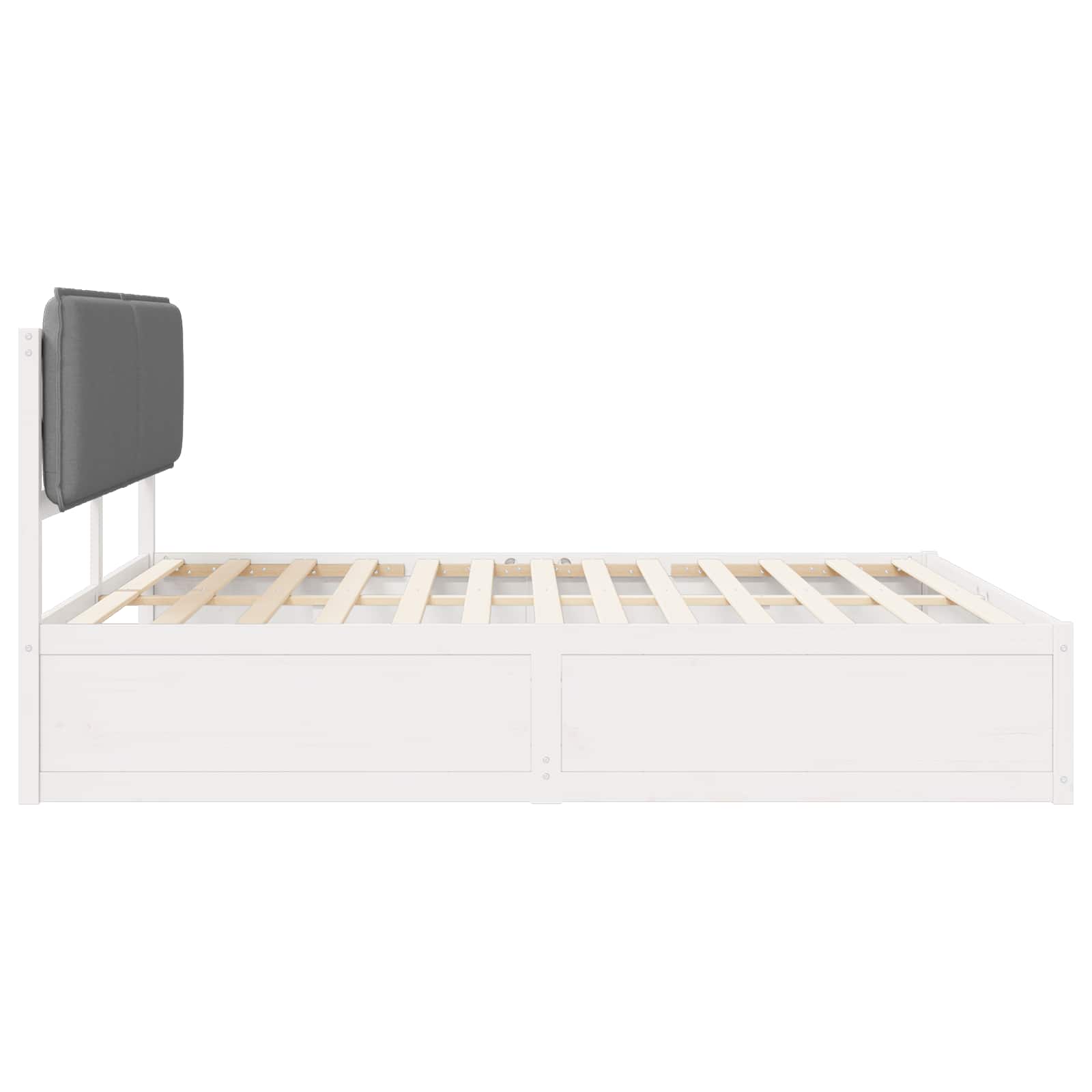 Bedframe met Gevoerd Hoofdgedeelte Lichtgrijs 180 x 200 cm