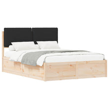 Bedframe met Gevoerd Hoofdgedeelte Zwart 160 x 200 cm
