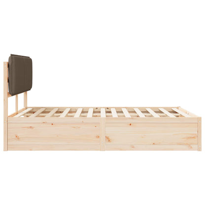 Bedframe met Gevoerd Hoofdgedeelte Taupe 160 x 200 cm