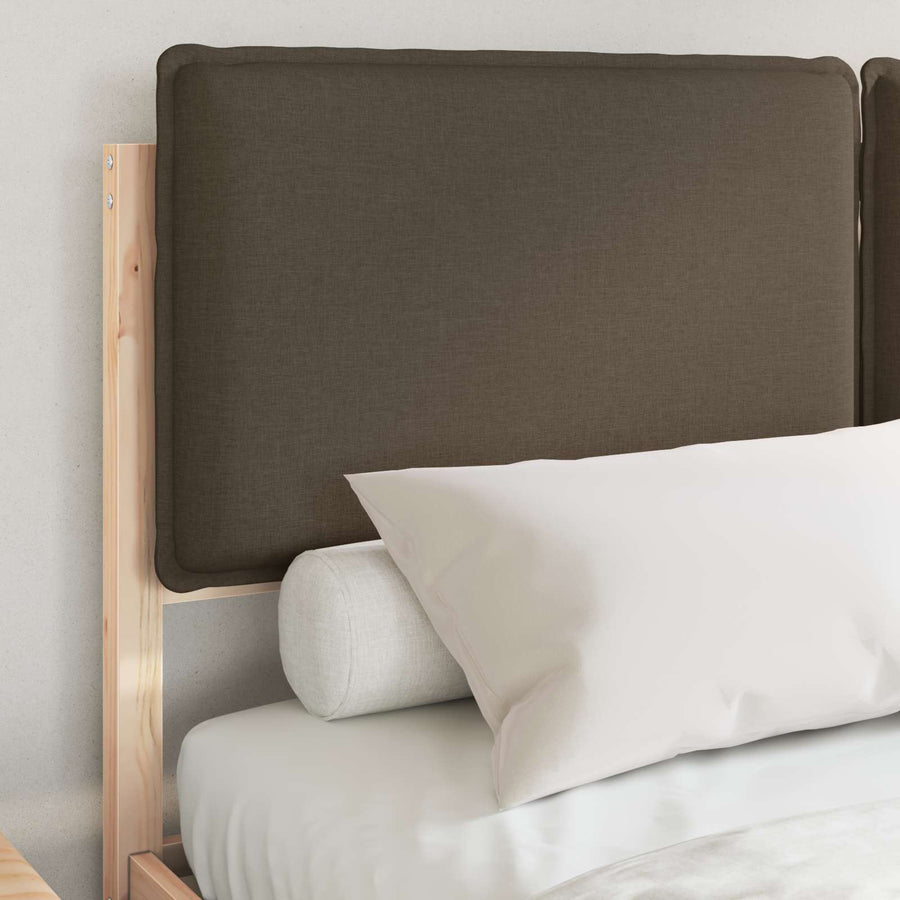 Bedframe met Gevoerd Hoofdgedeelte Taupe 150 x 200 cm