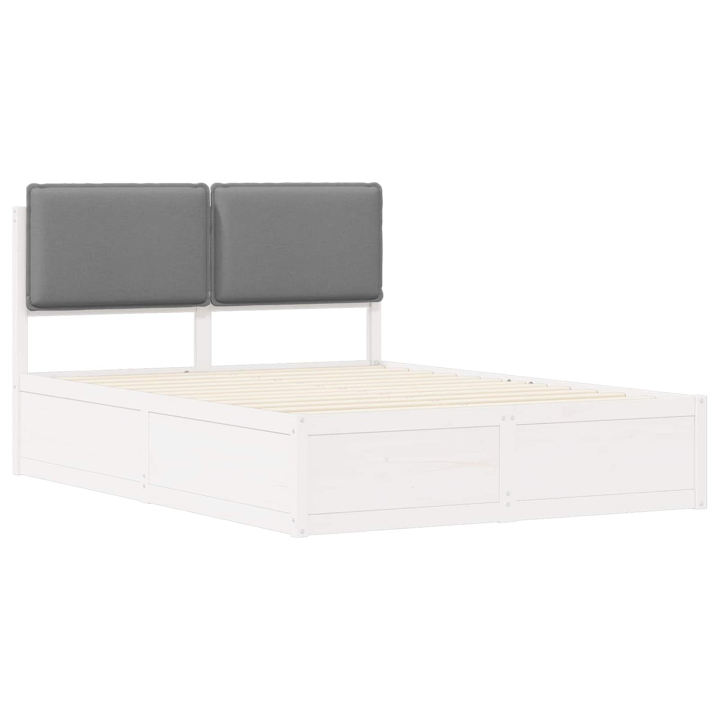 Bedframe met Gevoerd Hoofdgedeelte Lichtgrijs 150 x 200 cm