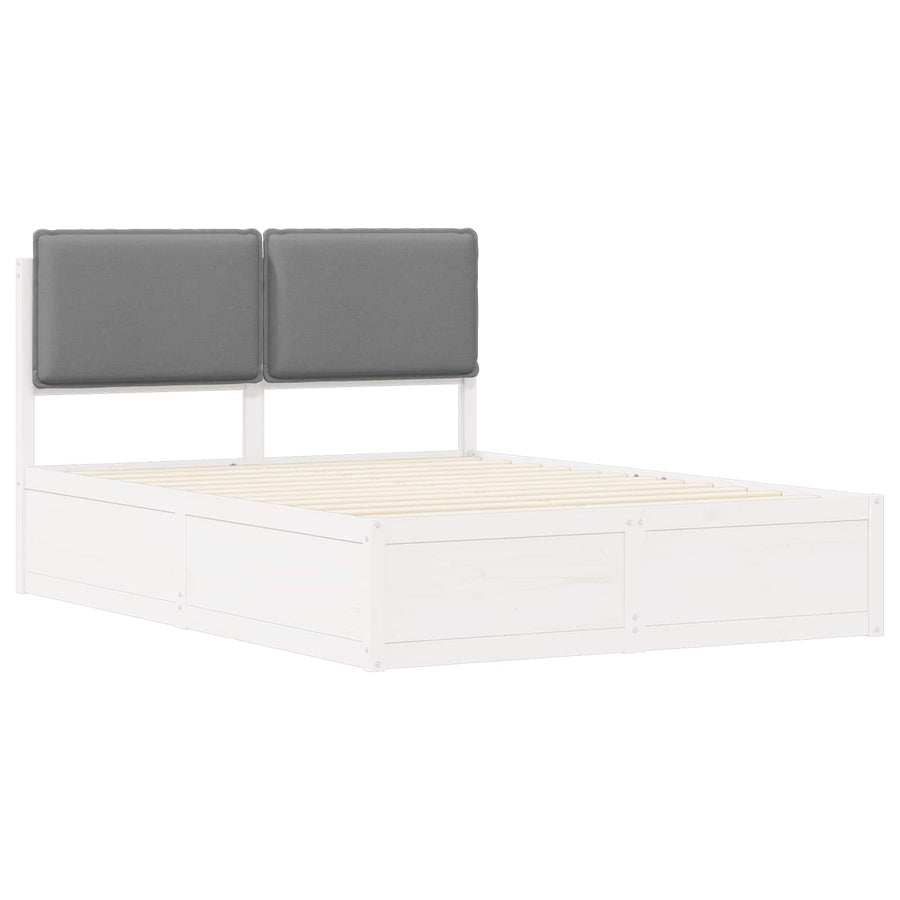 Bedframe met Gevoerd Hoofdgedeelte Lichtgrijs 150 x 200 cm