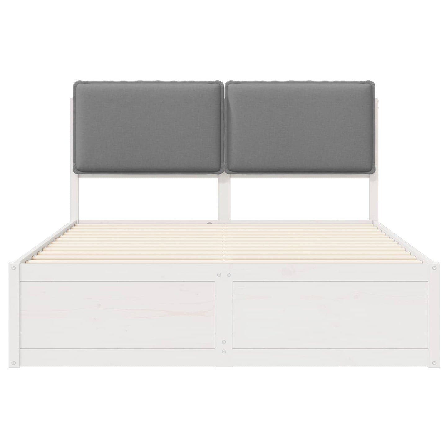 Bedframe met Gevoerd Hoofdgedeelte Lichtgrijs 150 x 200 cm