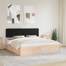 Bedframe met Gevoerd Hoofdgedeelte Zwart 180 x 200 cm