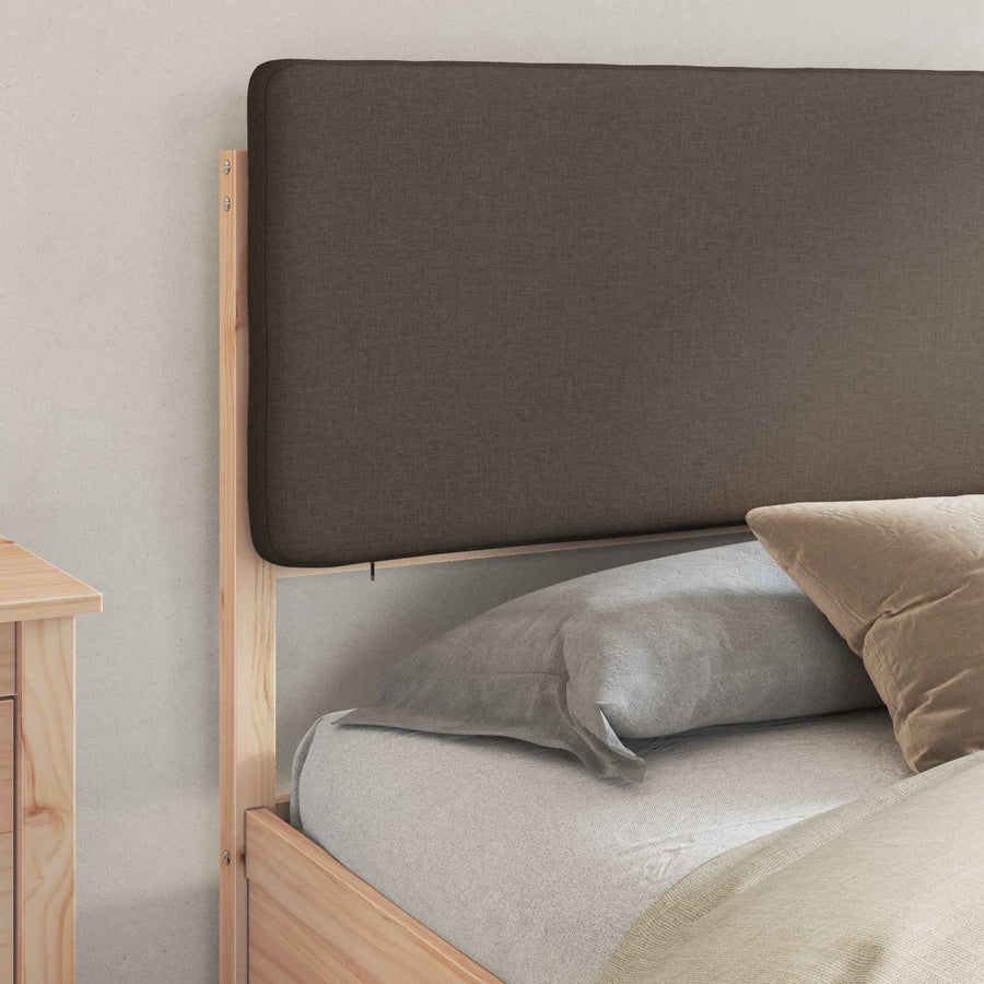 Bedframe met Gevoerd Hoofdgedeelte Taupe 180 x 200 cm