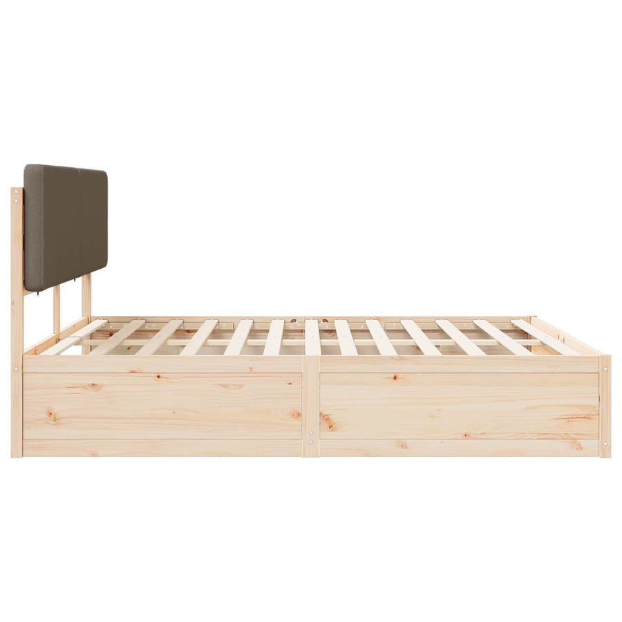 Bedframe met Gevoerd Hoofdgedeelte Taupe 180 x 200 cm