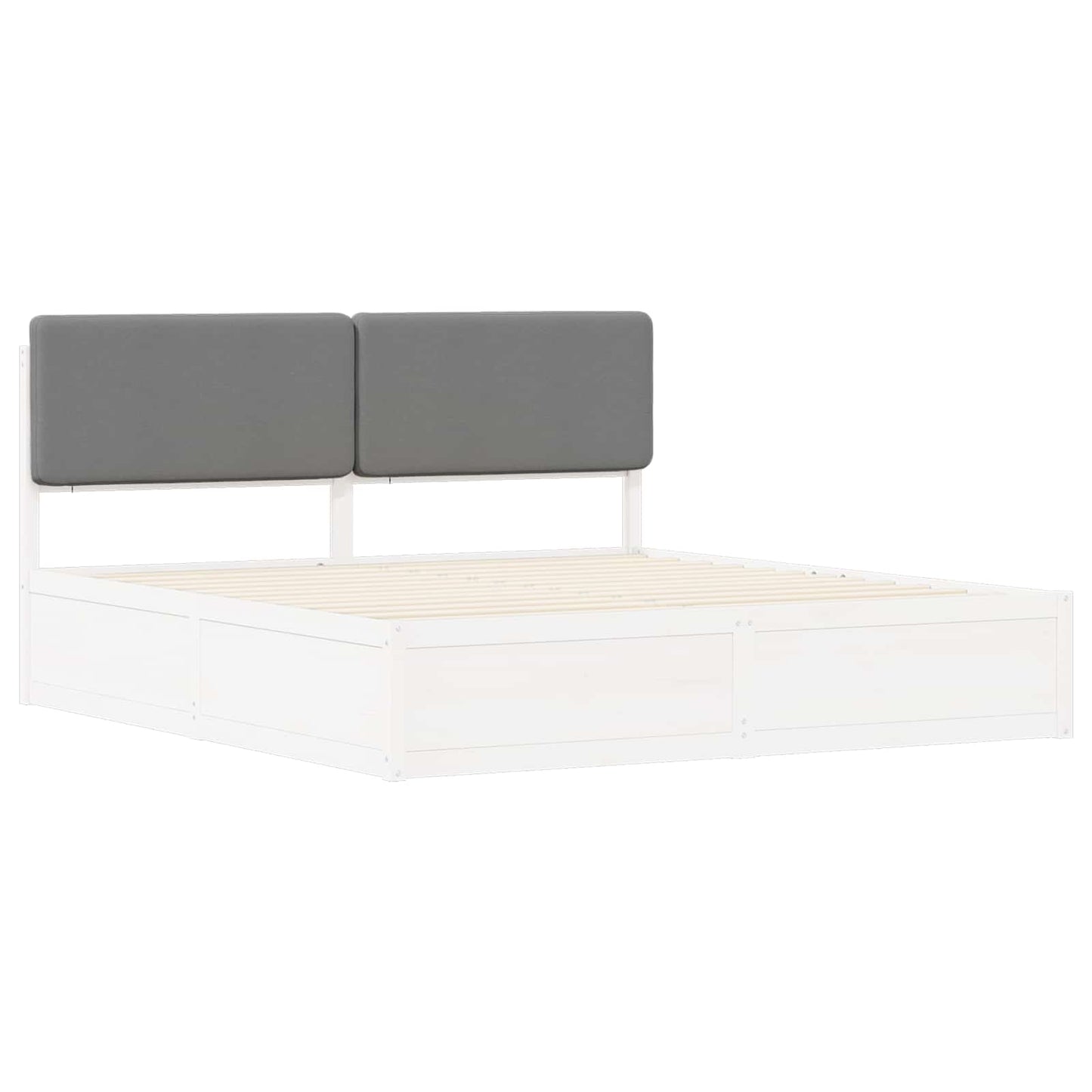 Bedframe met Gevoerd Hoofdgedeelte Lichtgrijs 180 x 200 cm