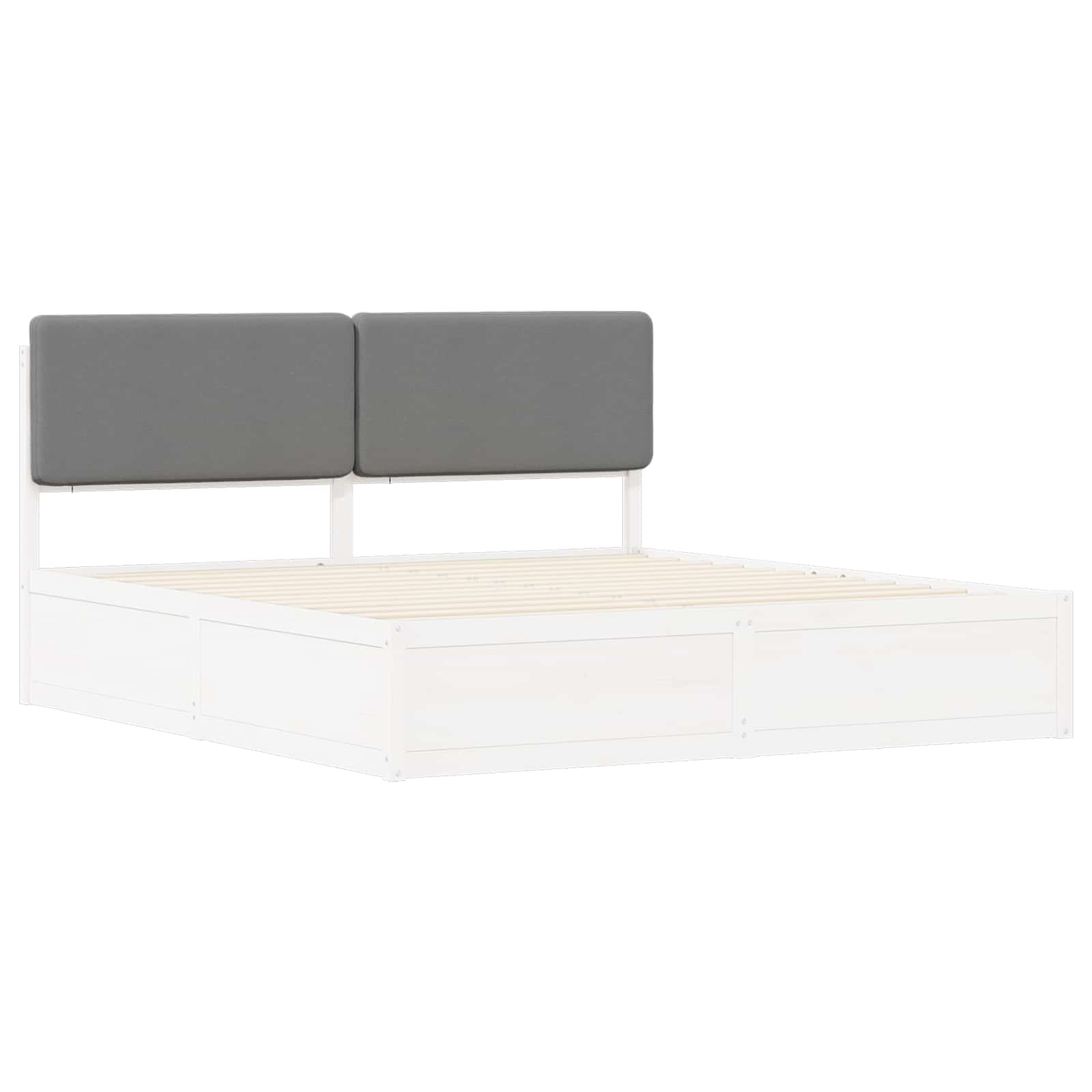 Bedframe met Gevoerd Hoofdgedeelte Lichtgrijs 180 x 200 cm