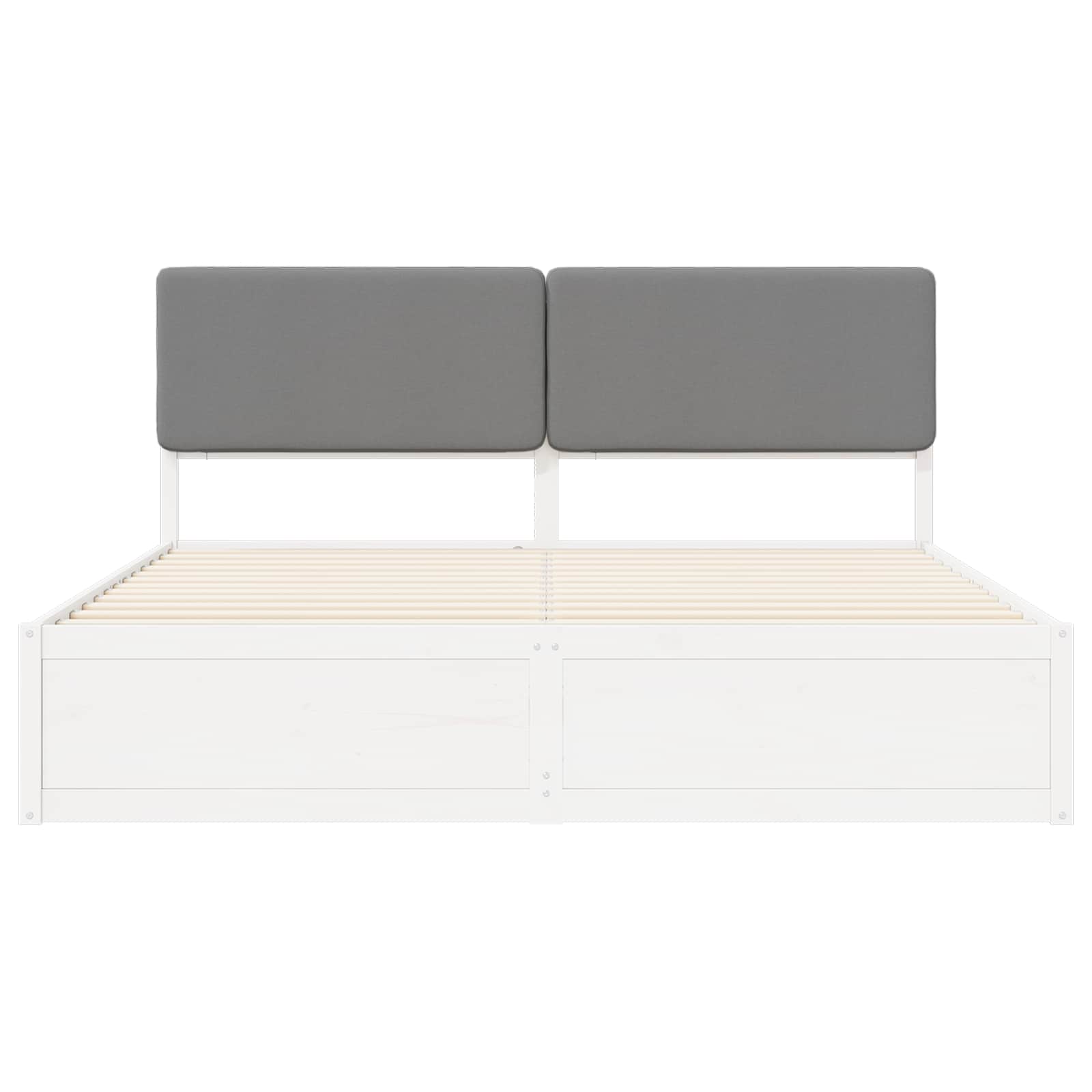 Bedframe met Gevoerd Hoofdgedeelte Lichtgrijs 180 x 200 cm