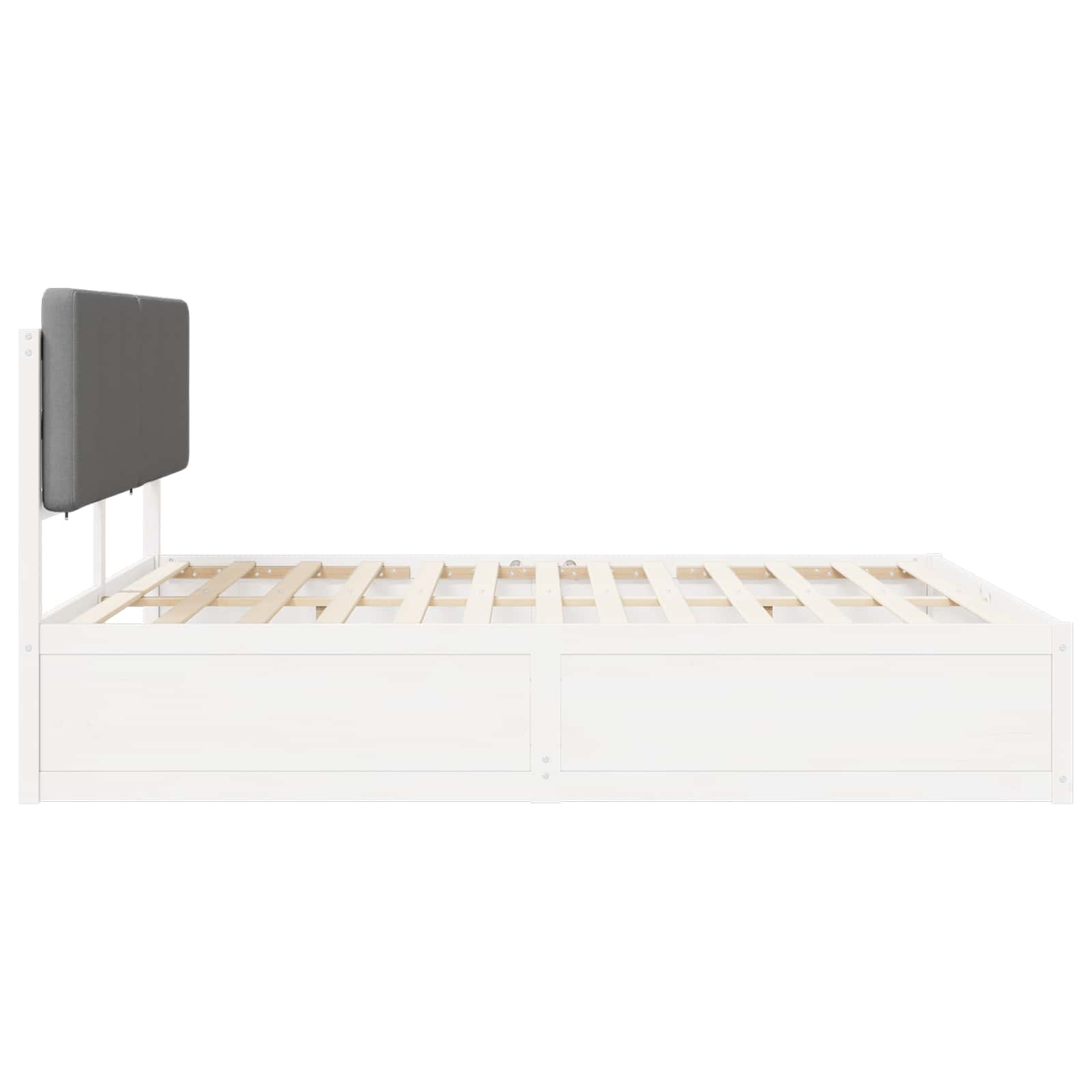 Bedframe met Gevoerd Hoofdgedeelte Lichtgrijs 180 x 200 cm
