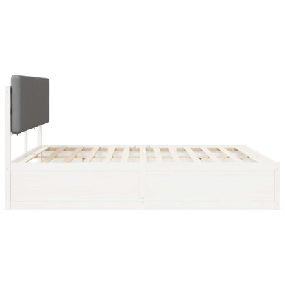 Bedframe met Gevoerd Hoofdgedeelte Lichtgrijs 180 x 200 cm