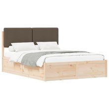 Bedframe met Gevoerd Hoofdgedeelte Taupe 160 x 200 cm