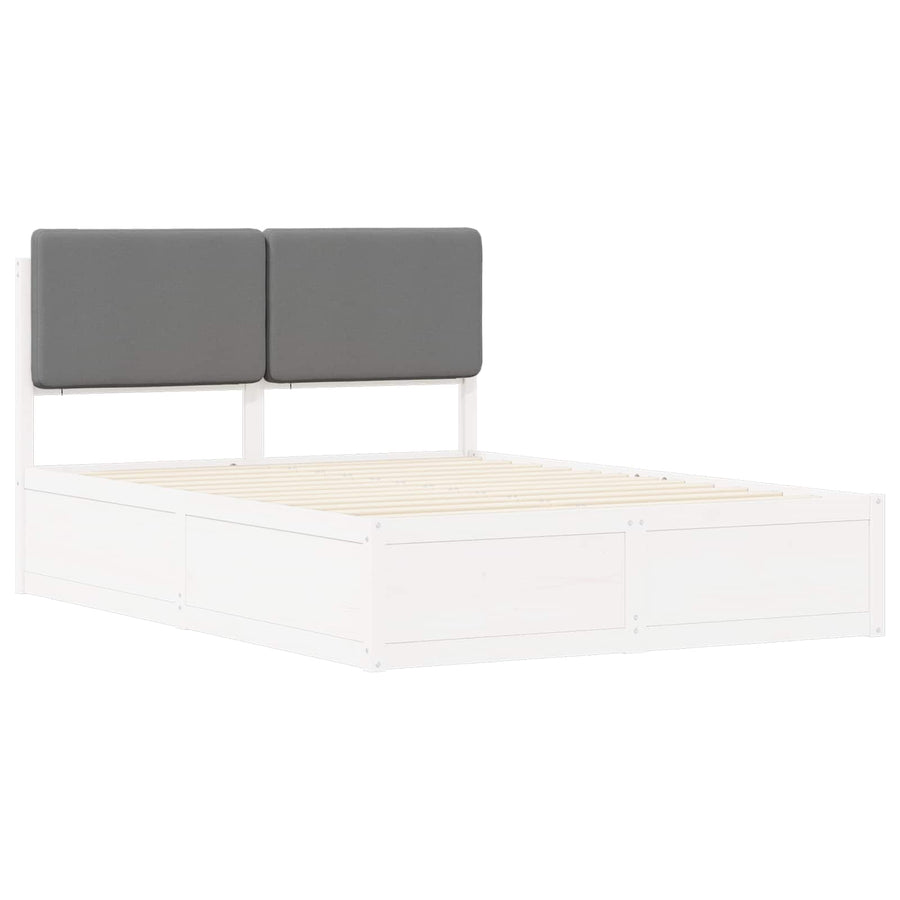 Bedframe met Gevoerd Hoofdgedeelte Lichtgrijs 160 x 200 cm