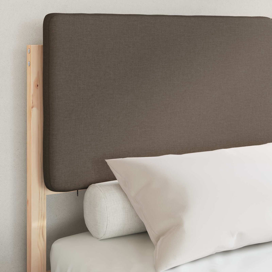 Bedframe met Gevoerd Hoofdgedeelte Taupe 150 x 200 cm
