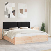 Bedframe 200x200 cm massief grenenhout zwart