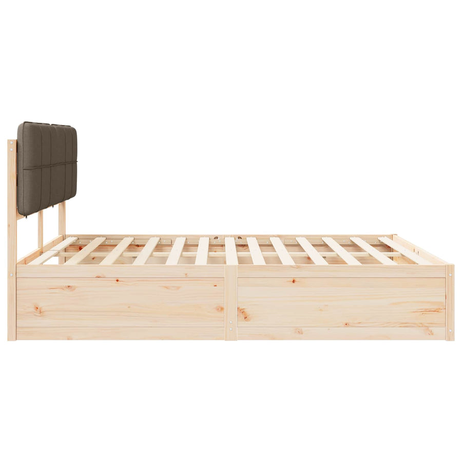 Bedframe met Gevoerd Hoofdgedeelte Taupe 180 x 200 cm