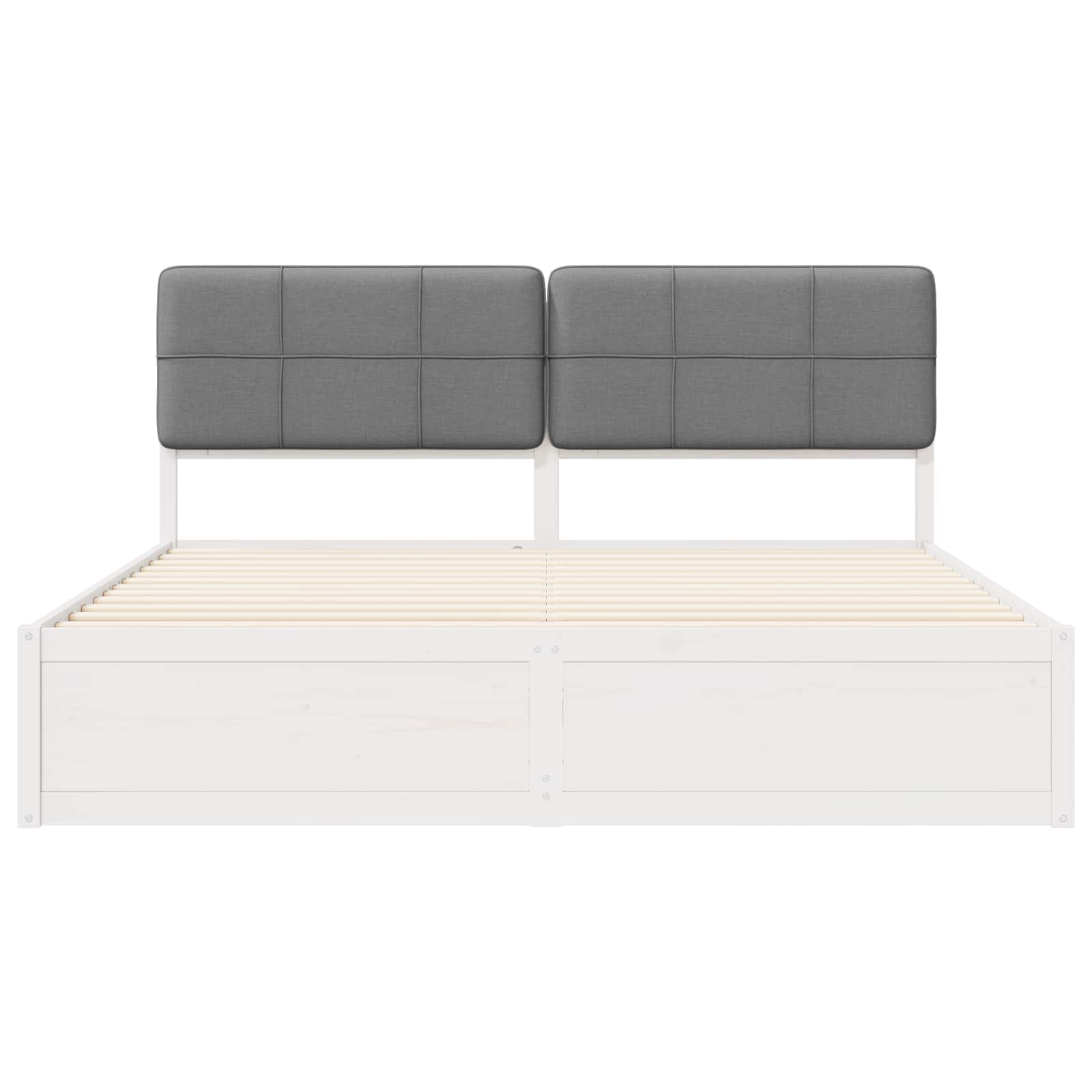 Bedframe met Gevoerd Hoofdgedeelte Lichtgrijs 180 x 200 cm