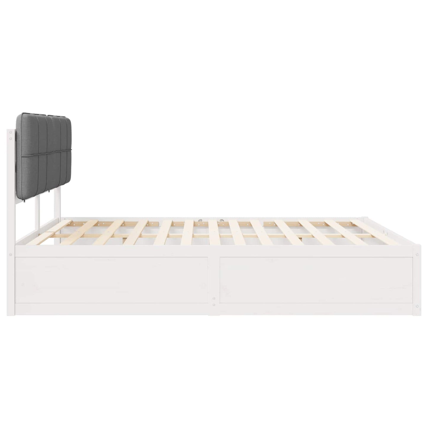 Bedframe met Gevoerd Hoofdgedeelte Lichtgrijs 180 x 200 cm