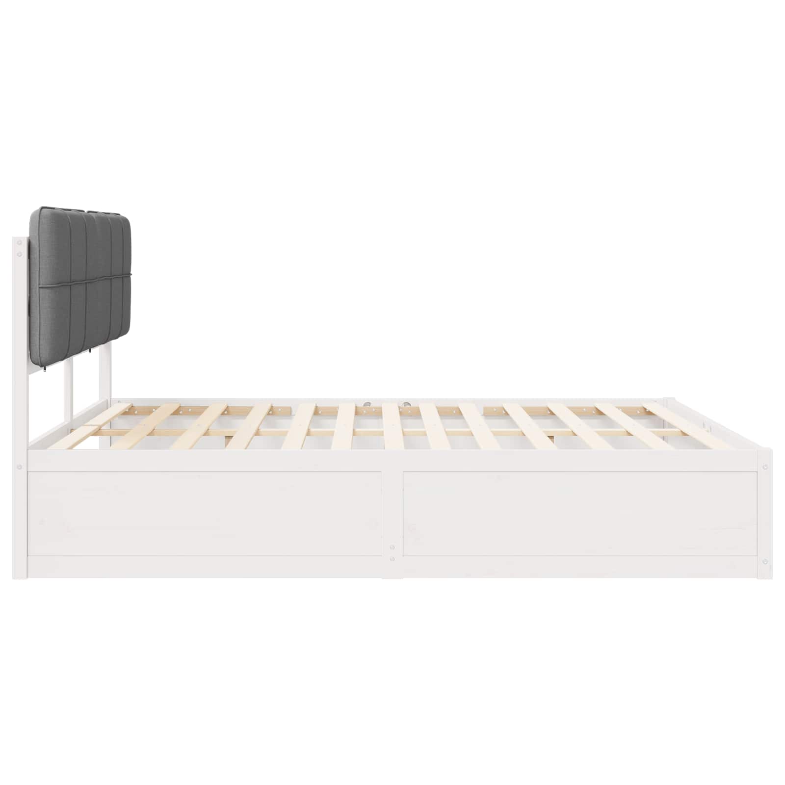 Bedframe met Gevoerd Hoofdgedeelte Lichtgrijs 180 x 200 cm